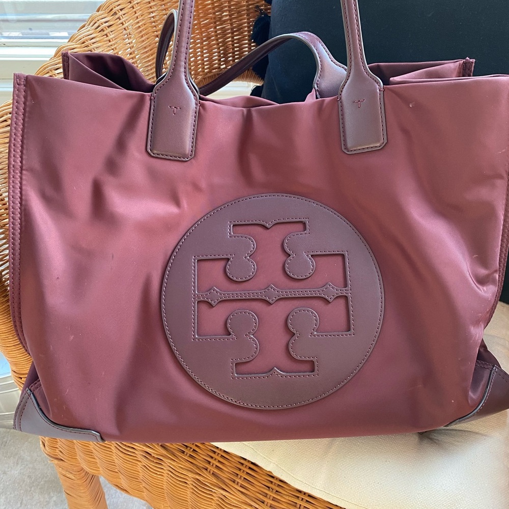 Tory Burch Burgundy Tote Bag